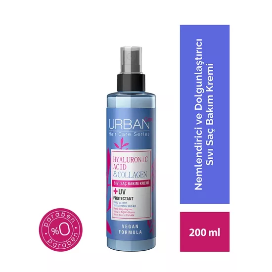 Urban Care Hyaluronic Acid & Collagen Kuru ve Cansız Saçlara Özel Sıvı Saç Bakım Kremi 200 Ml