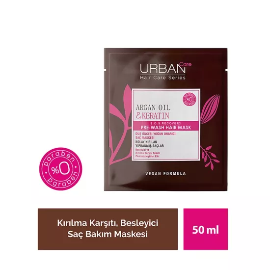 Urban Care Argan Oil & Keratin Durulanmayan Saç Bakım Maskesi 50 Ml