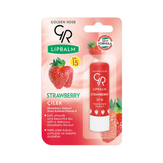 Golden Rose Besleyici E Vitaminli Dudak Kremi SPF15 Çilek 4.6 gr