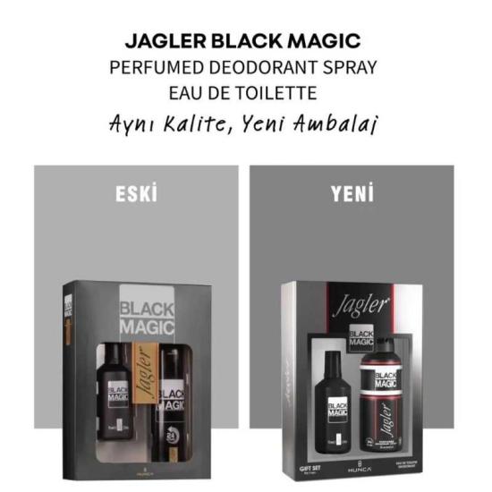 Jagler Black Magic EDT Erkek Parfüm 75ml+Sprey Deodorant 150ml